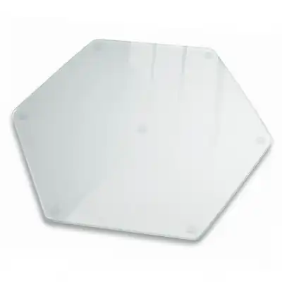 Skleněné krájecí prkénko hexagonální polotransparentní