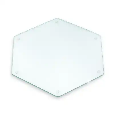 Skleněné krájecí prkénko hexagonální transparentní