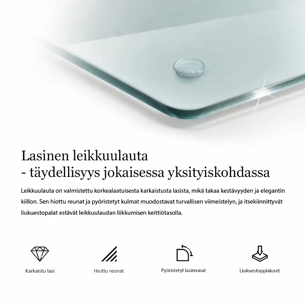 Skleněné krájecí prkénko hexagonální transparentní