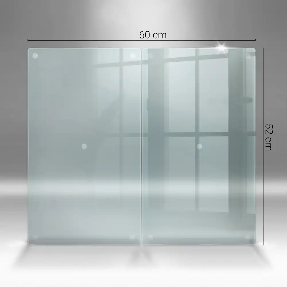 Dvojitá skleněná krájecí deska transparentní
