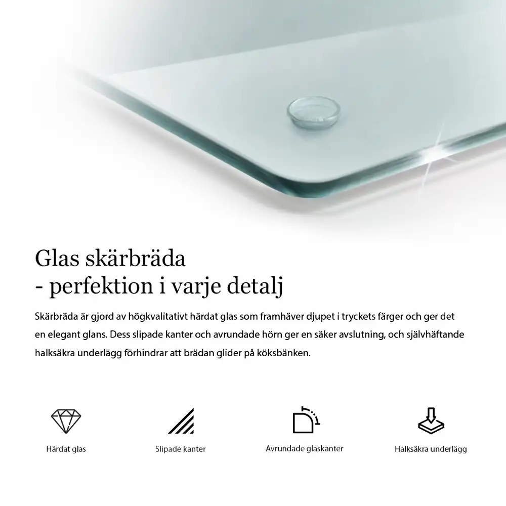 Obdélníková kuchyňská deska z transparentního skla