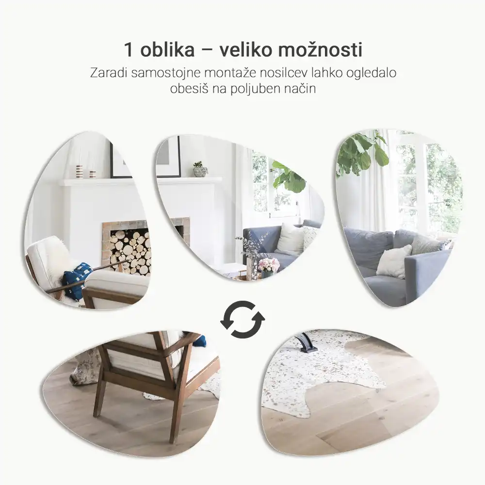 Organické zrcadlo jako atypický nástěnný prvek
