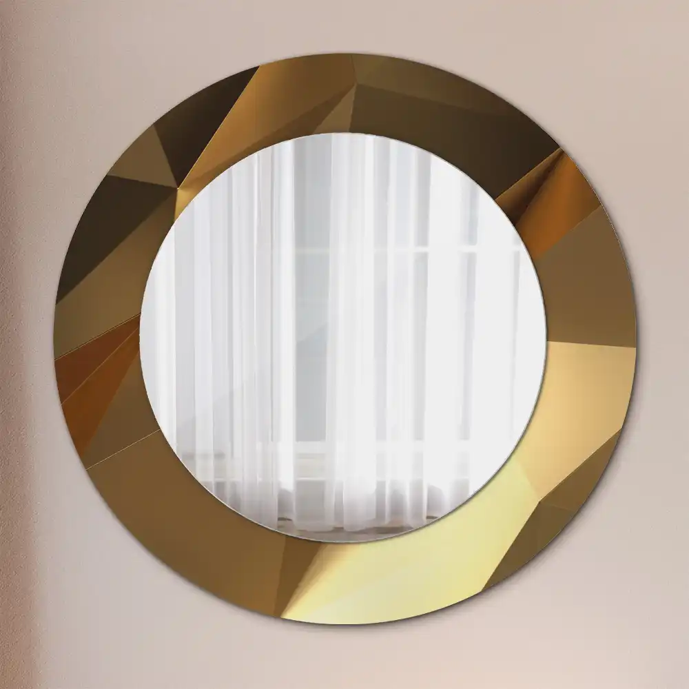 Kulaté zrcadlo s potiskem v designu geometrického vzoru