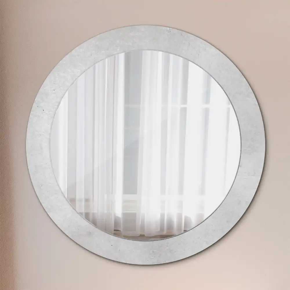 Kulaté dekorační zrcadlo na zeď betonová textura