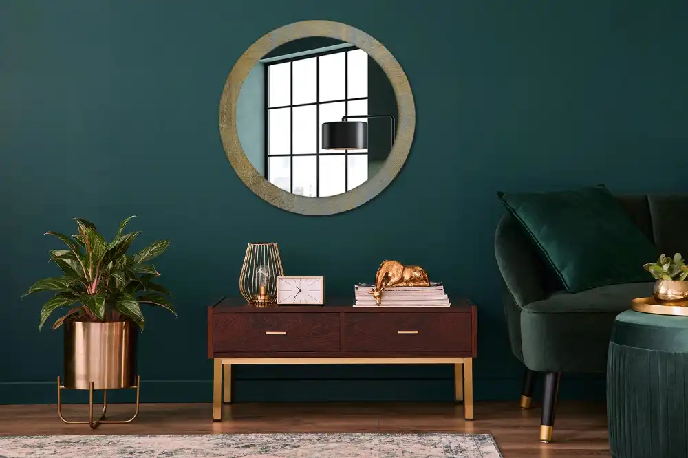 Kulaté dekorační zrcadlo na zeď vzor ve stylu loft
