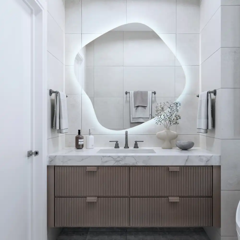 LED zrcadlo tvaru skvrny s podsvícením