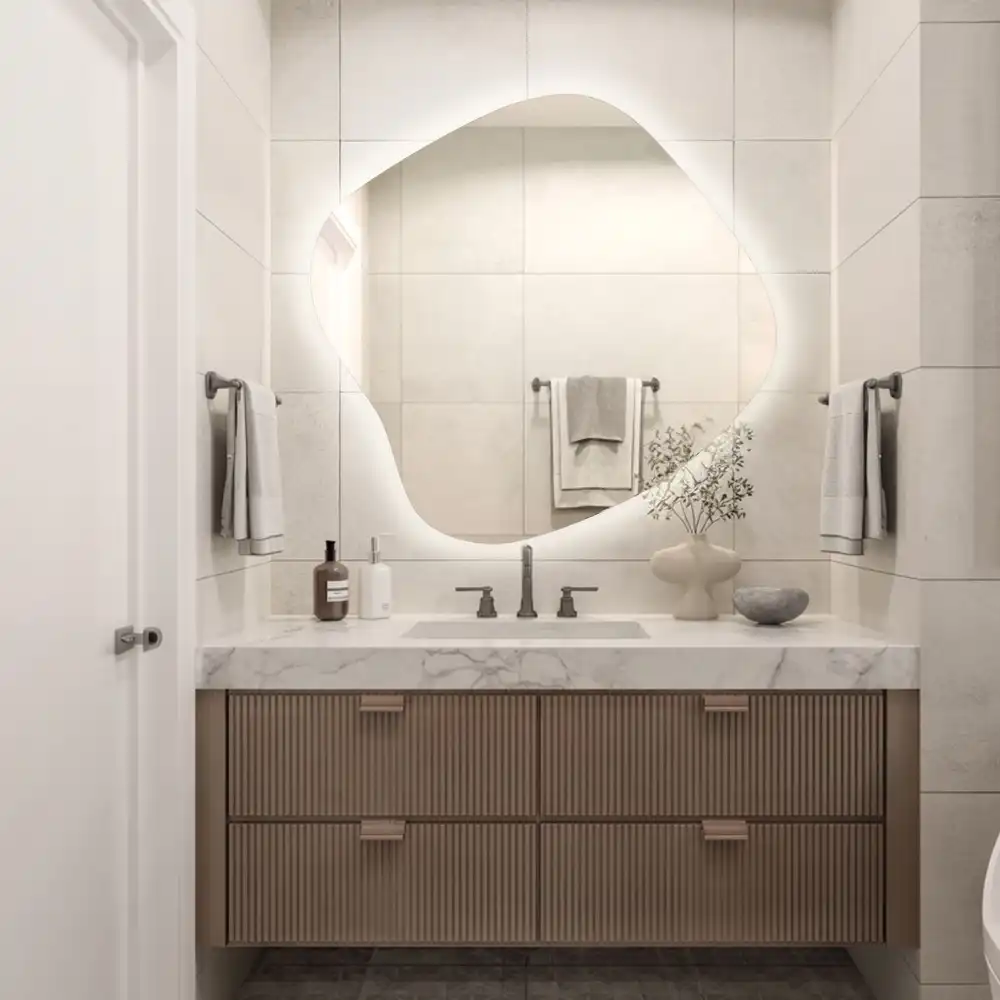 LED zrcadlo tvaru skvrny s podsvícením