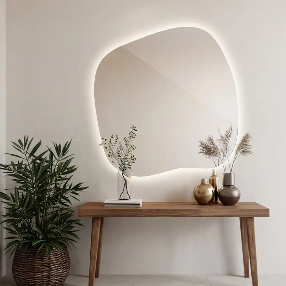 LED zrcadlo tvaru skvrny s podsvícením