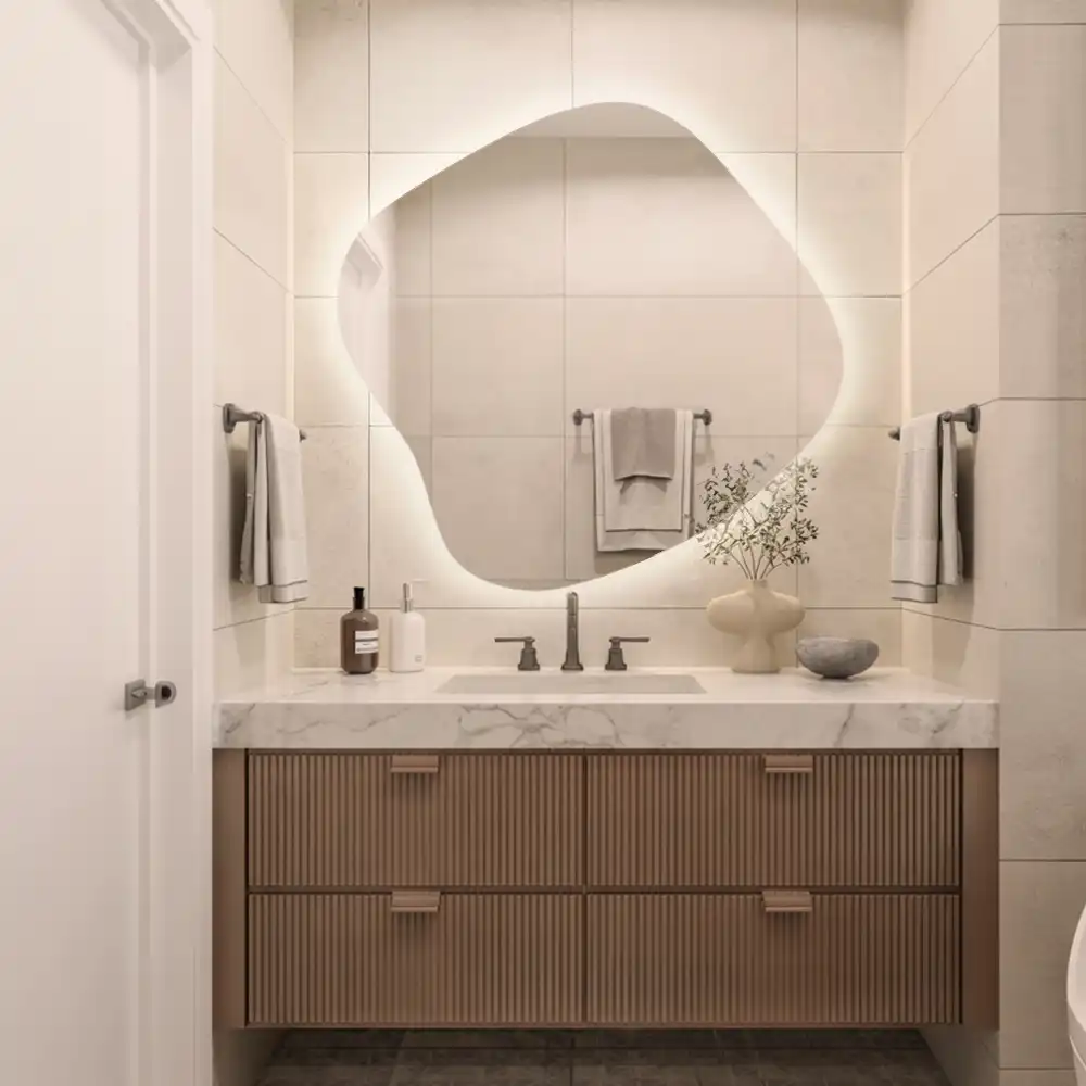 LED zrcadlo tvaru skvrny s podsvícením