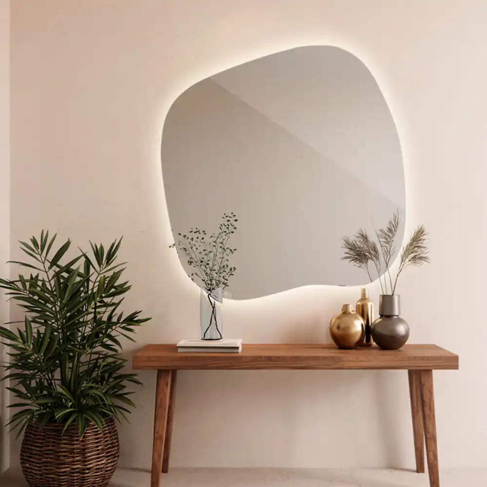 LED zrcadlo tvaru skvrny s podsvícením
