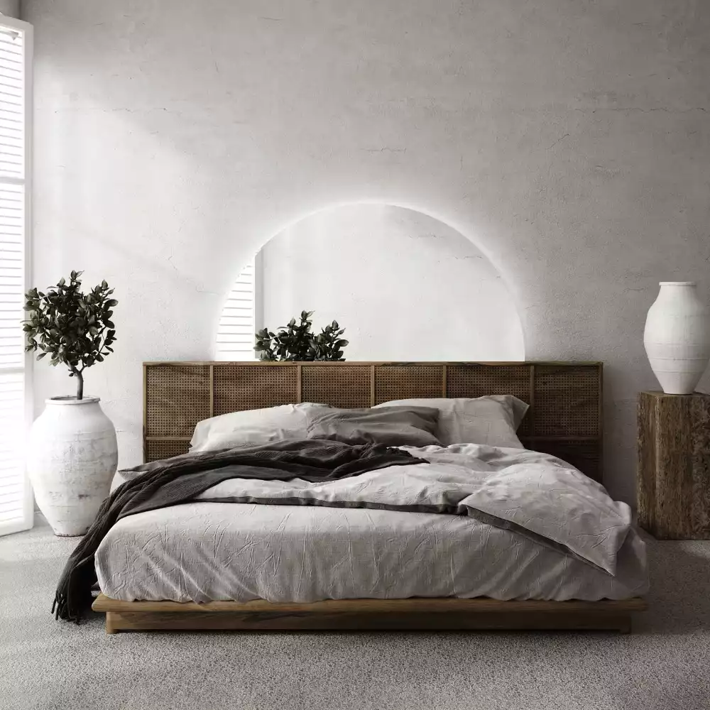 LED půlkruhové zrcadlo jako nástěnná dekorace