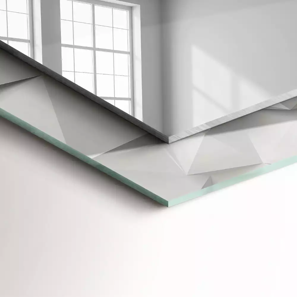 Obdélníkové zrcadlo s dekorem abstraktní geometrické tvary