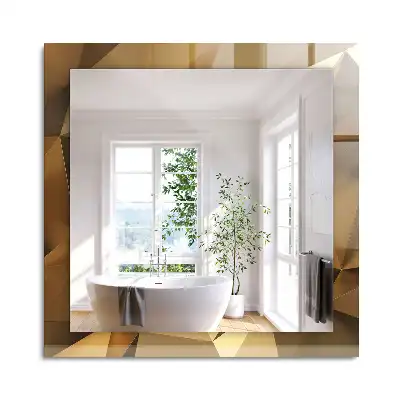 Obdélníkové dekorační zrcadlo na zeď geometrické tvary