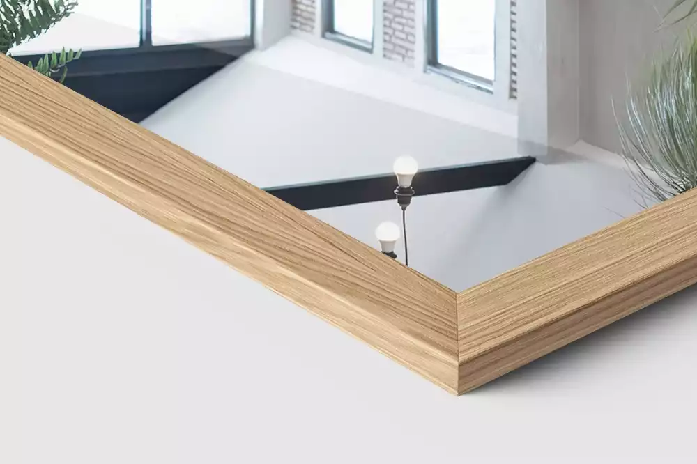 Velké stojací zrcadlo s modernním dubovým akcentem