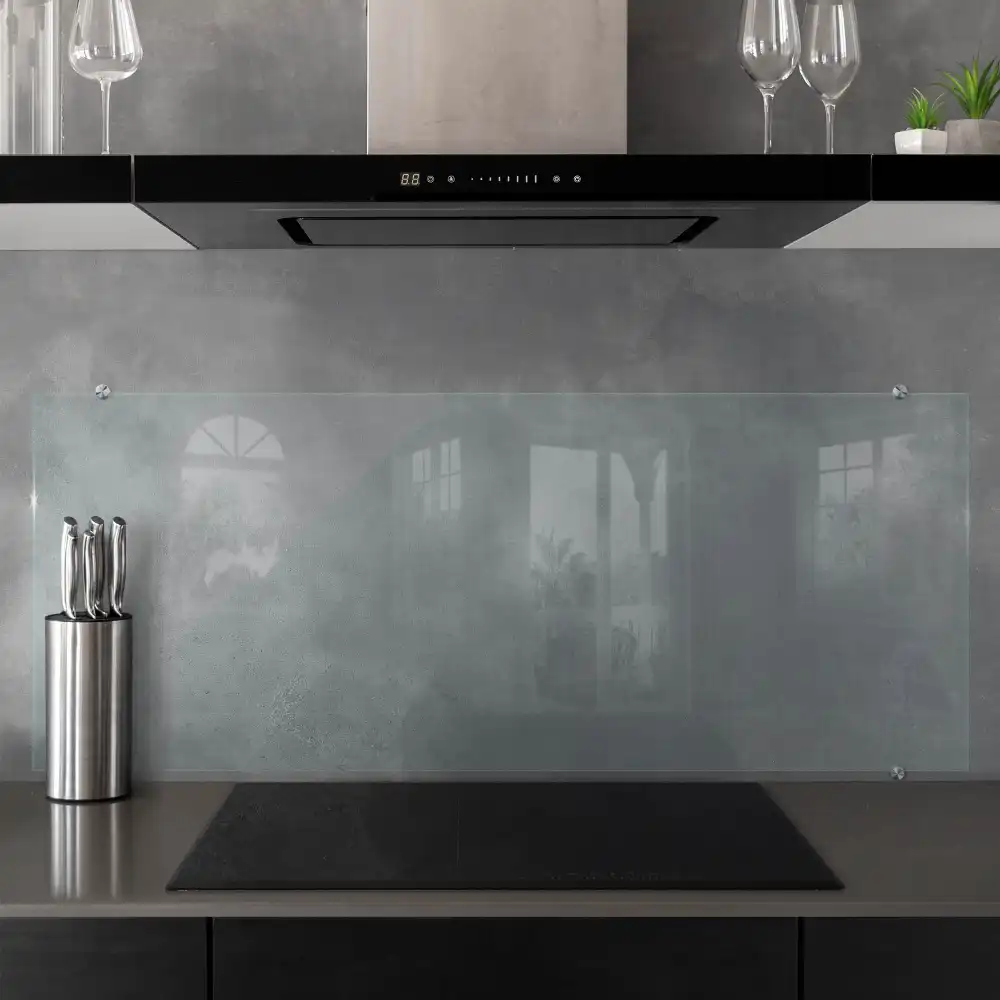 Transparentní kuchyňský panel