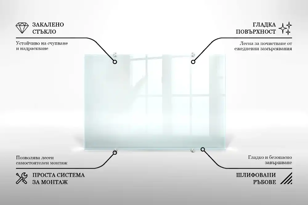 Transparentní kuchyňský panel