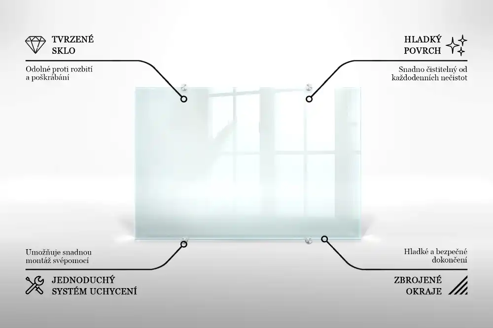 Transparentní kuchyňský panel