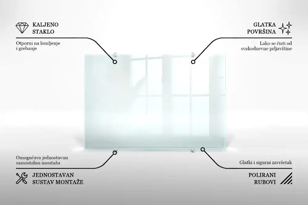 Transparentní kuchyňský panel