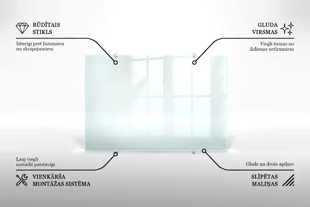 Transparentní kuchyňský panel