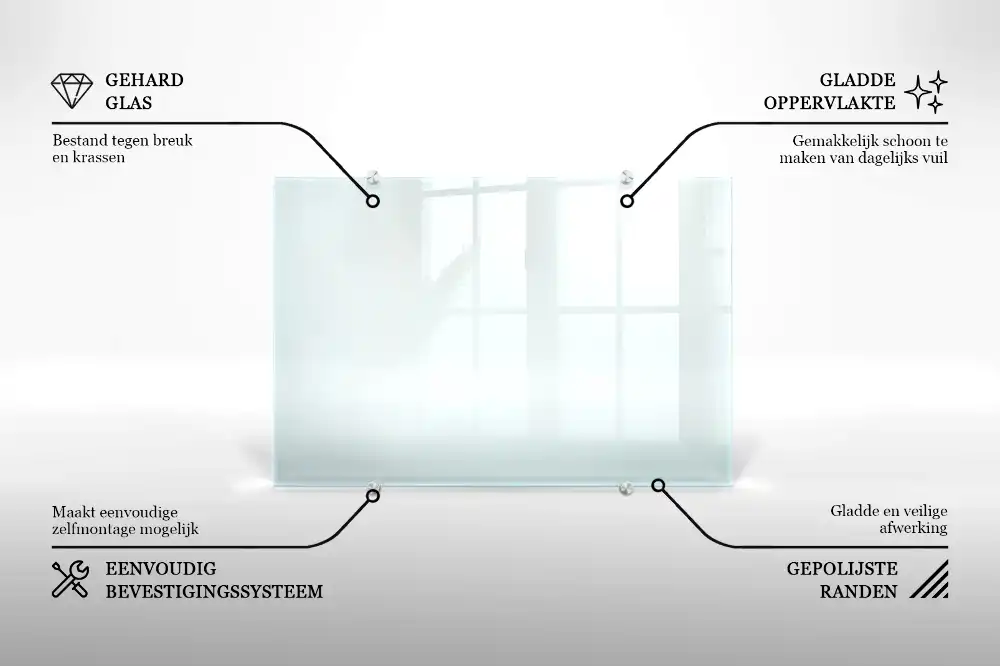 Transparentní kuchyňský panel