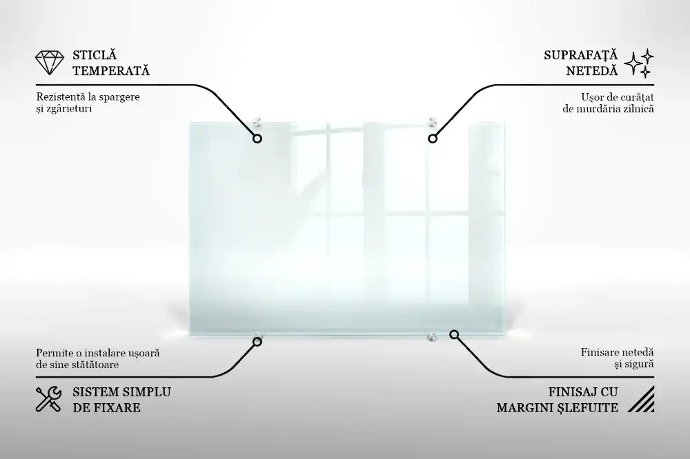 Transparentní kuchyňský panel