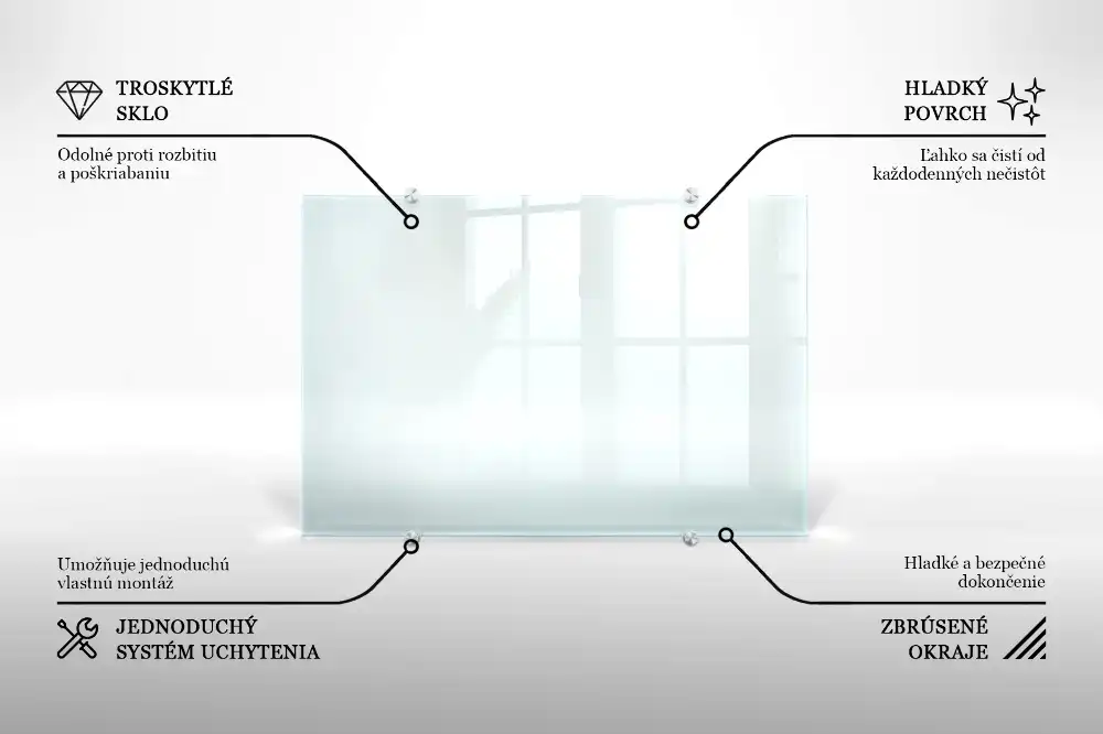 Transparentní kuchyňský panel