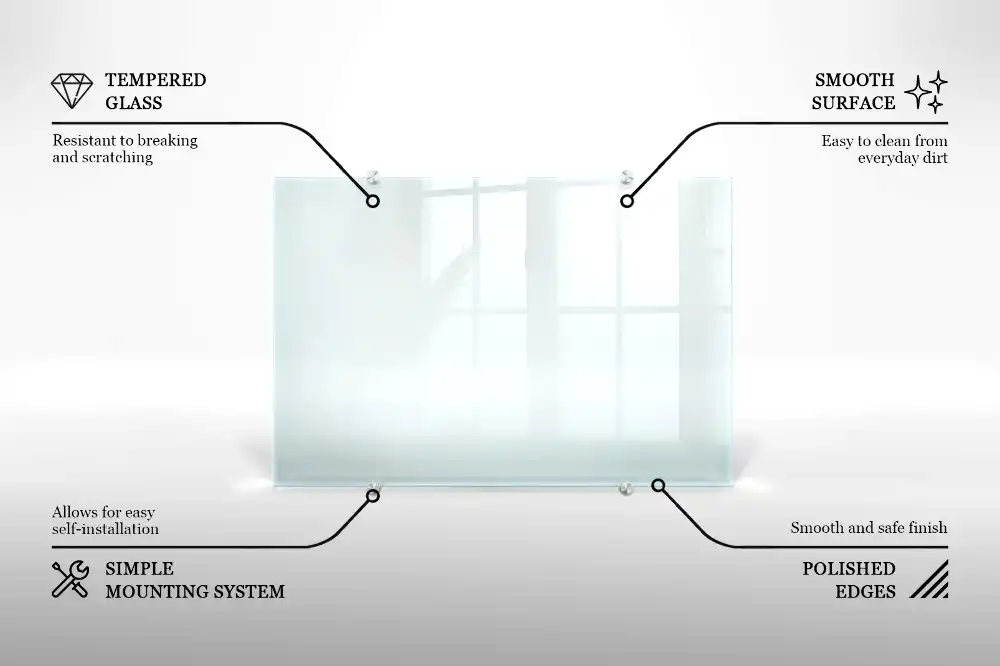 Transparentní kuchyňský panel