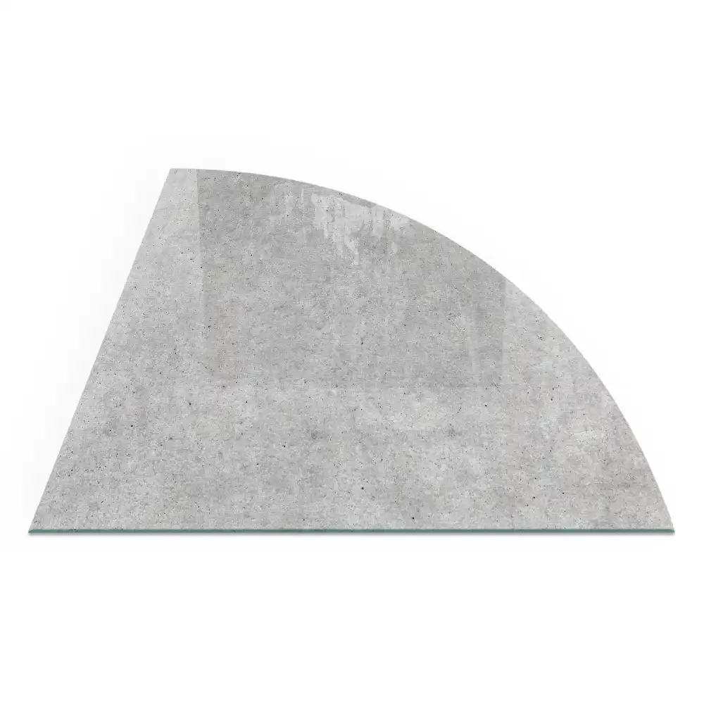 Podložka pod krb ve tvaru čtvrtkruhu přírodní betonová textura