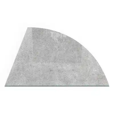 Podložka pod krb ve tvaru čtvrtkruhu přírodní betonová textura
