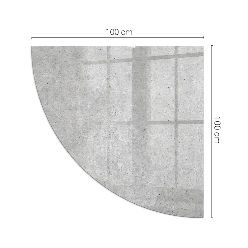 Podložka pod krb ve tvaru čtvrtkruhu přírodní betonová textura