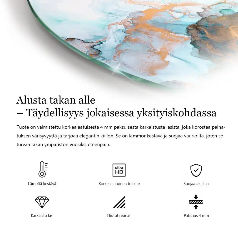 Podložka pod krb ve tvaru čtvrtkruhu design s kamennou povrchovou úpravou