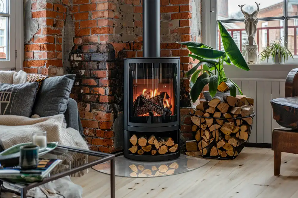 Sklo před kamna ve tvaru čtvrtkruhu abstraktní design ve formách