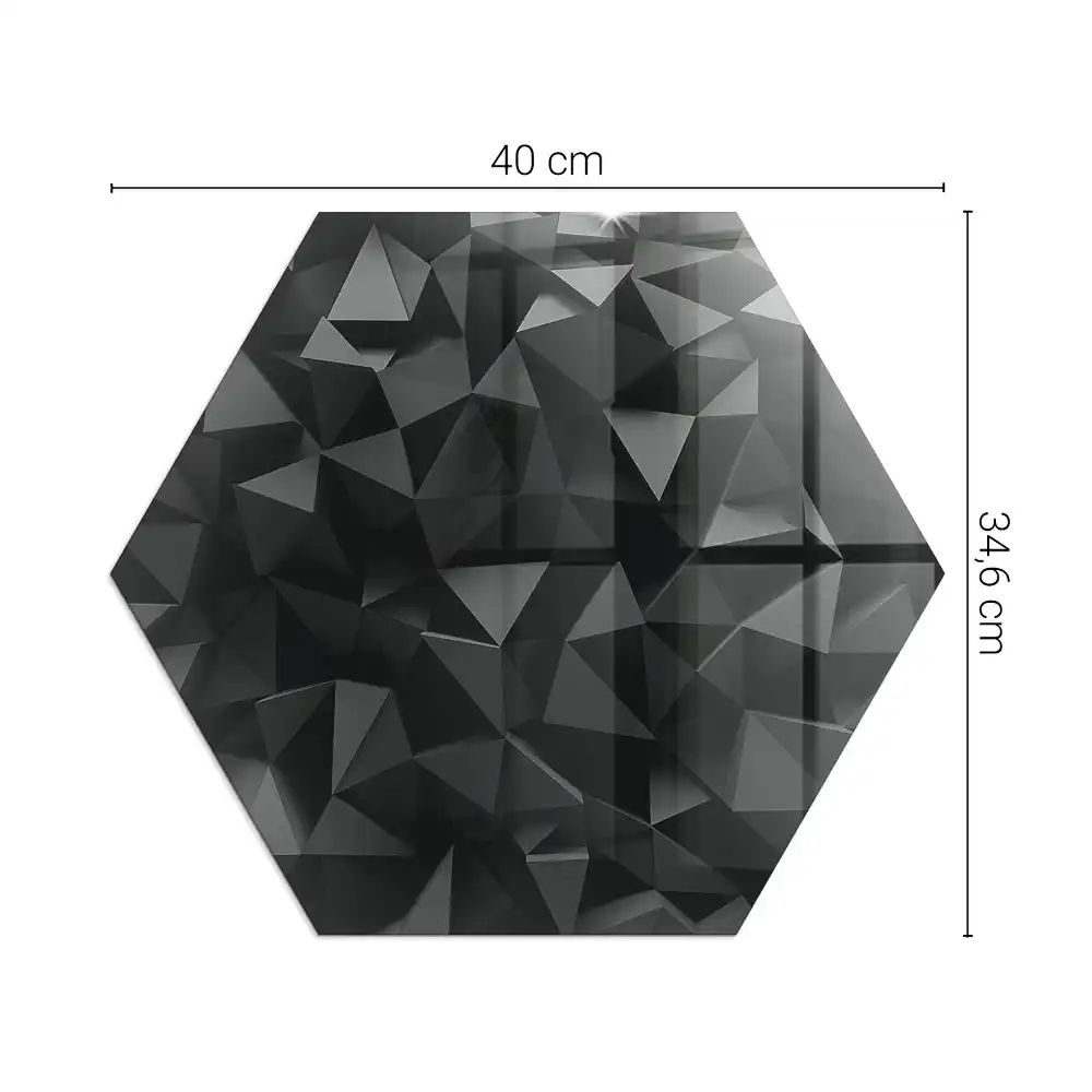 Šestihranná skla pod krbová kamna vícerozměrný geometrický systém