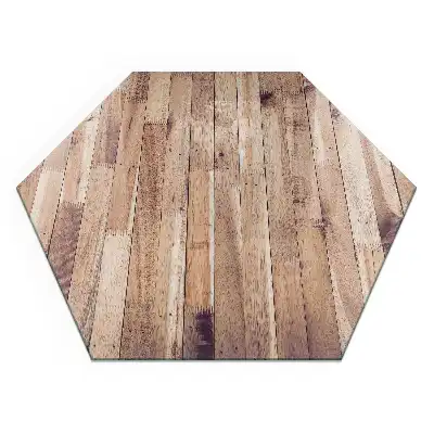 Šestihranná skla pod krbová kamna dřevěný geometrický styl