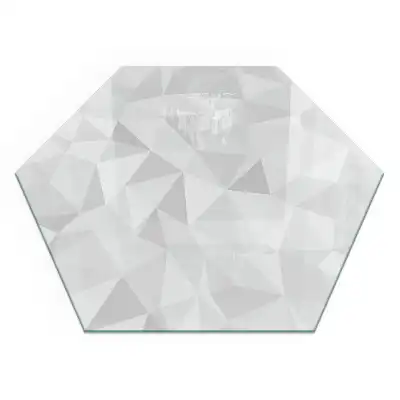 Šestihranná skla pod krbová kamna moderní geometrický motiv