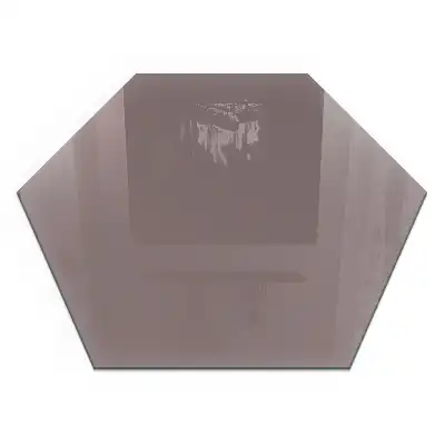 Šestihranná skleněná podložka pod kamna v béžové barvě