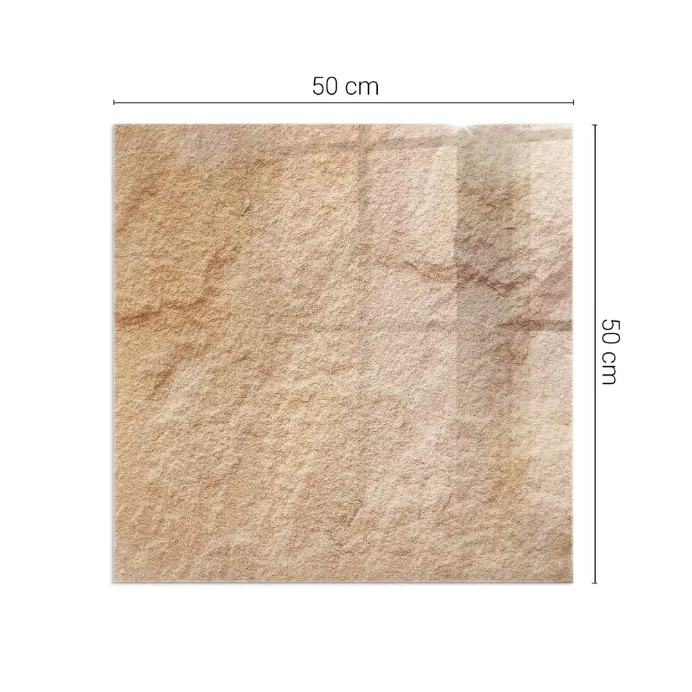 Čtvercové sklo před kamna textura přírodního kamene