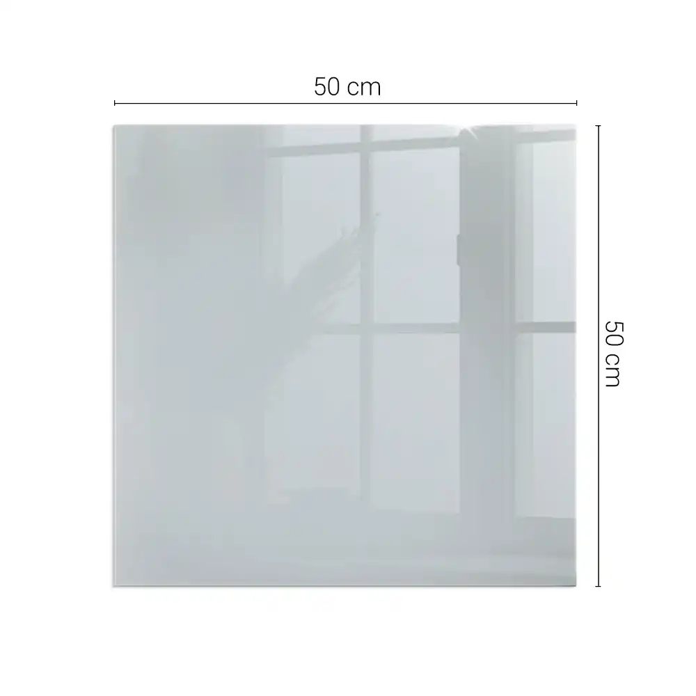 Čtvercové sklo pod krb v šedé barvě