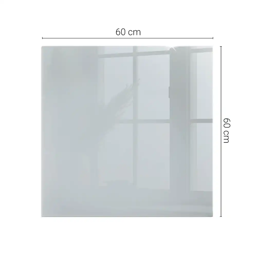 Čtvercové sklo pod krb v šedé barvě
