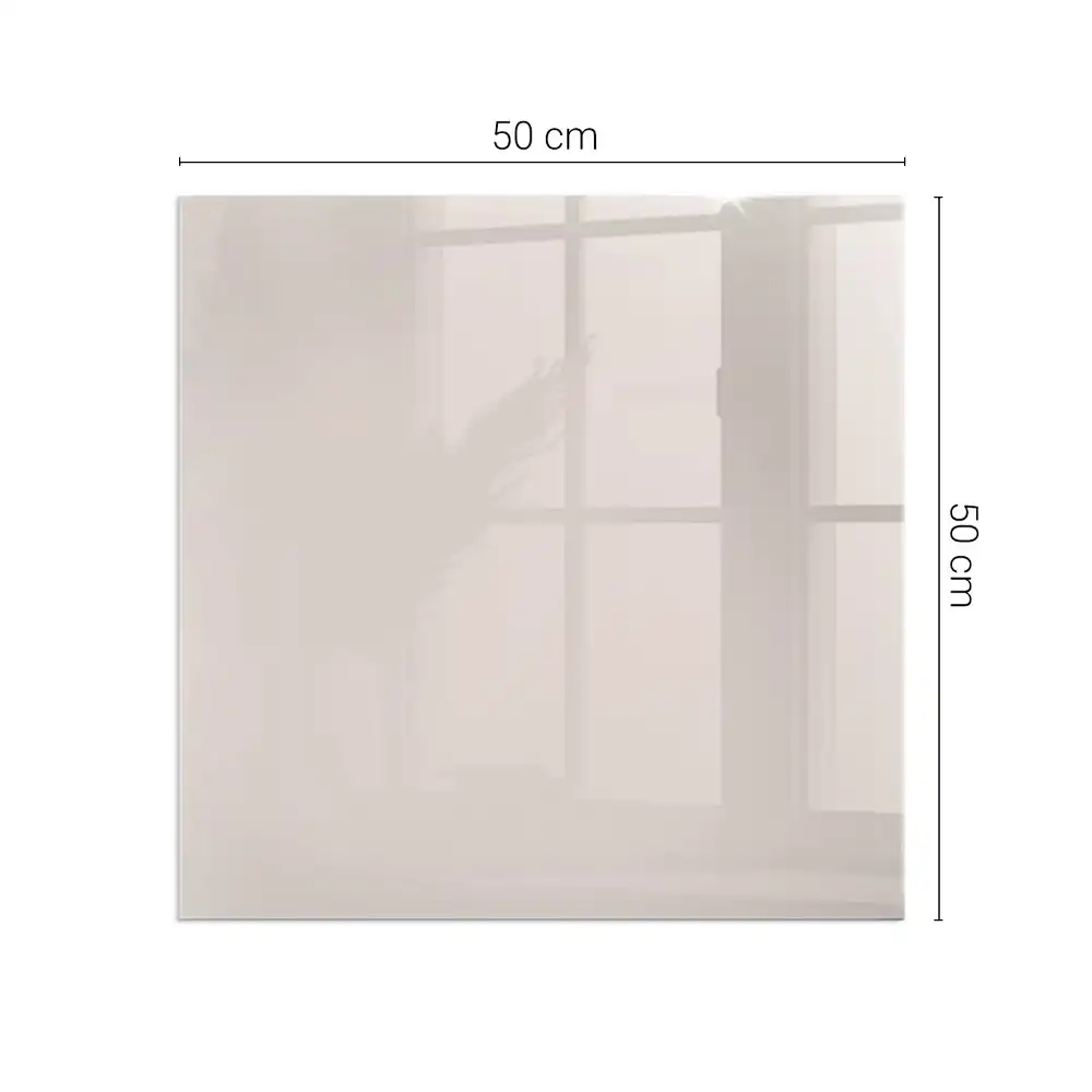 Čtvercové sklo před kamna světle růžová barva