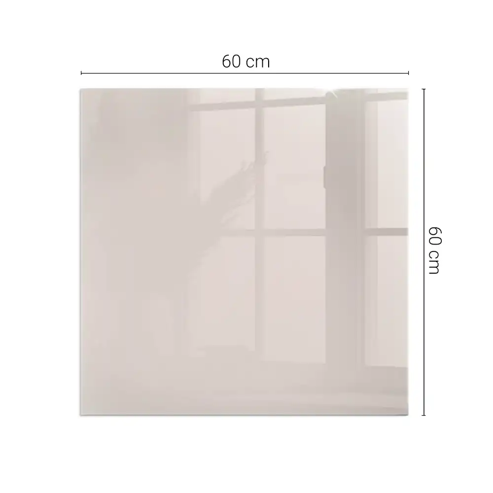 Čtvercové sklo před kamna světle růžová barva