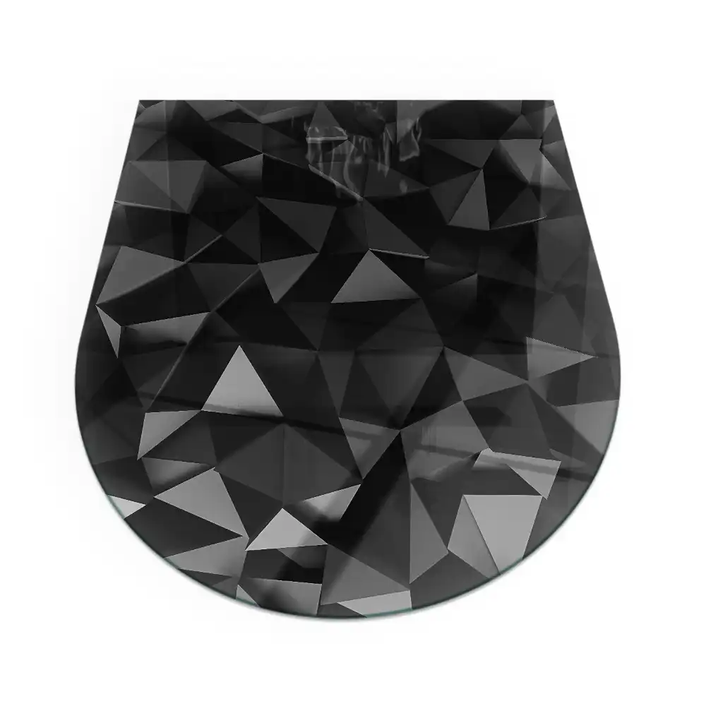 Půloválné sklo pod krb vícerozměrný geometrický systém