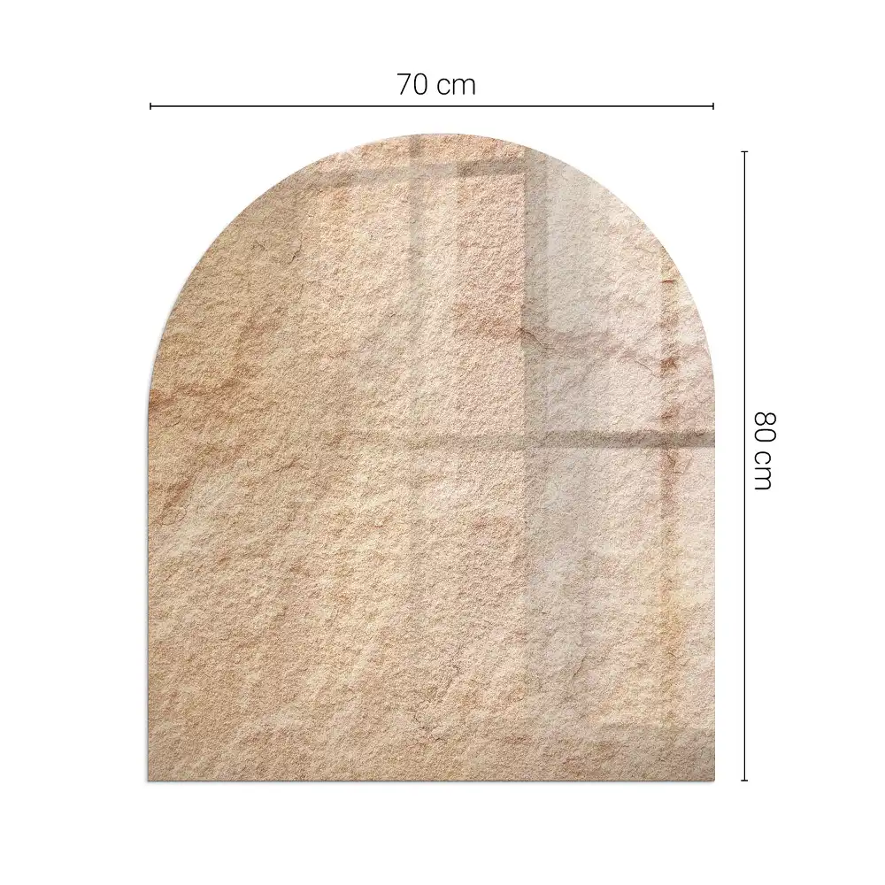 Půloválná nehořlavá podložka pod kamna se vzorem kamene