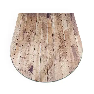 Půloválná skleněná podložka pod krb v geometrickém stylu