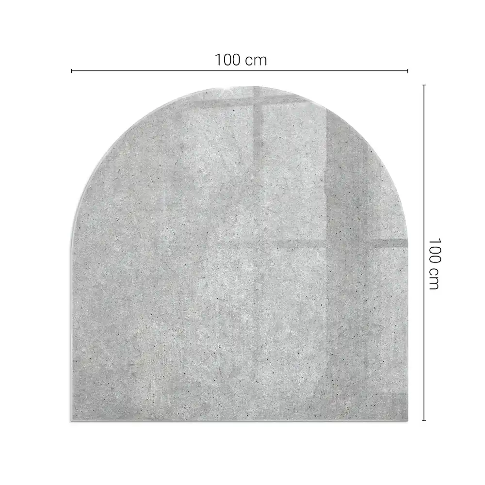 Půlovalná nehořlavá podložka pod kamna ze surového betonu