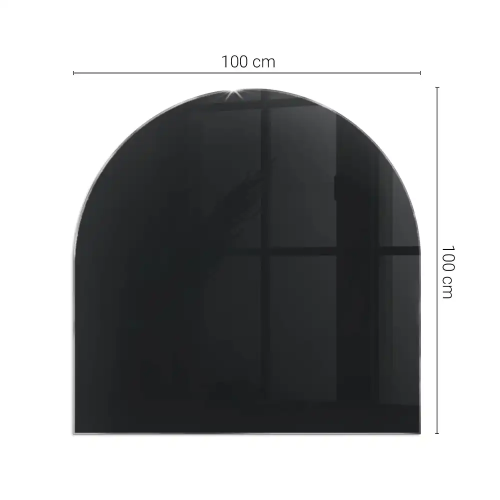 Půloválná nehořlavá podložka pod kamna černá barva