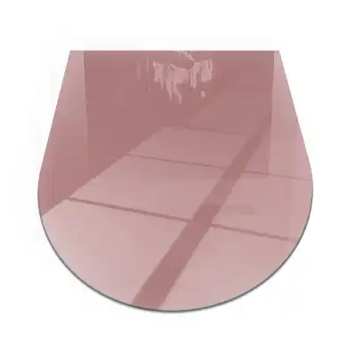 Půloválná nehořlavá podložka pod kamna v růžové barvě