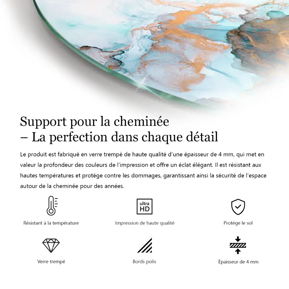 Půloválné sklo před krbovou vložku šedá barva