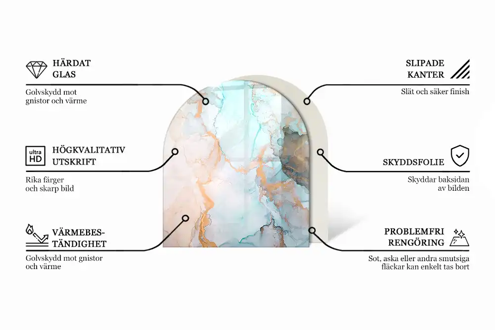 Půloválné sklo před krbovou vložku šedá barva