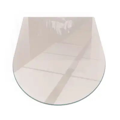 Půloválná nehořlavá podložka pod kamna světle růžová